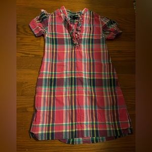 Girls size 6, Ralph Lauren plaid/tartan pink dress